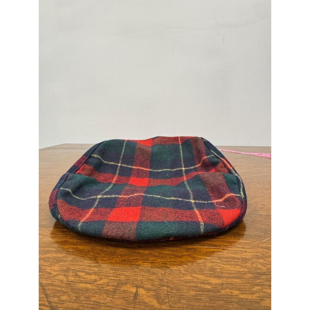 Pendleton Plaid Hat Flat Cap Fitted Mens One Size Red‎ Green Lined Winter Fall